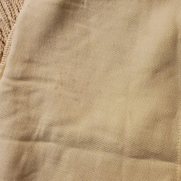 Punch Needle Embroidered Pillowcase Floral 21"x16" Cottagecore Satiny Fringe - Picture 9 of 9